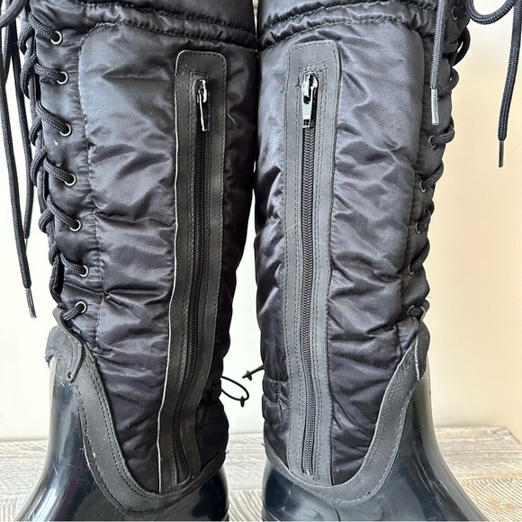 PAJAR-Rain 8.2P Wolseley Knee High Lace Front Side Zipper Black Fall/Winter Boot - Picture 4 of 9